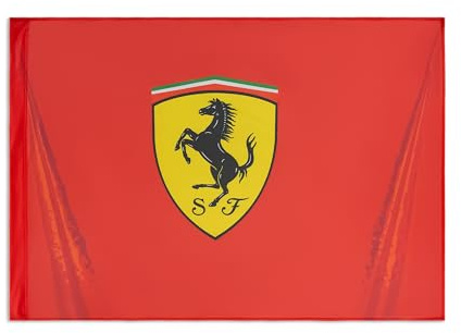 Scuderia Ferrari F1 Flagge - Rot - 140 x 100 cm | Teaminspiriertes Design und Branding, jeden Rennsportbegeisterten, Offiziell lizenziert