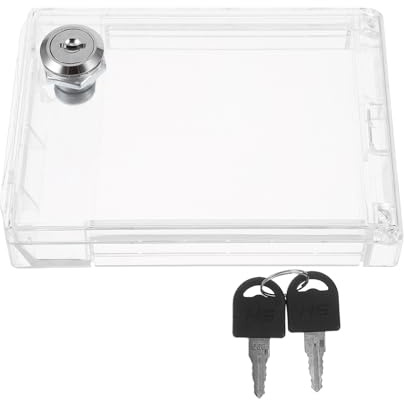 ANDRESLAD Cache-Interrupteur de Sécurité Transparent pour Climatisation Centrale Boîtier en Plastique 132 X 94 X 25 CM avec Verrouillage Protection Étanche Anti-Chocs Électriques pour