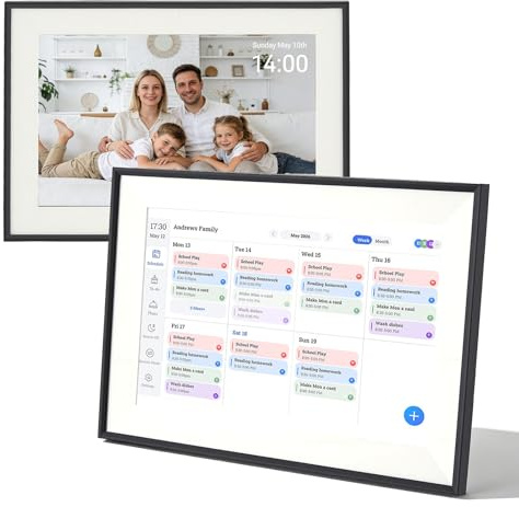 Delousiber Digital Calendar 10.1, Smart Digital Calendar, 2026 Family Wall Planner, 1080P HD Touchscreen Interactive Display, Meal Schedule, Electronic Family Organizer & Chore Chart, Photo Frame