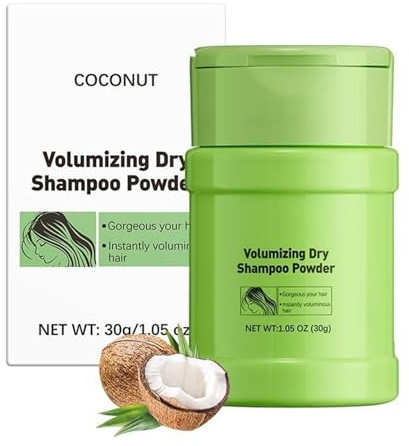 Coconut Dry Shampoo Powder for Women and Men - Refreshes Hair, Absorbs Oil, Boosts Volume, Leaves No Residue, Warm & Coconut Scent, Volumizing Hair for Active and Travel Size Shampoo Lifestyles