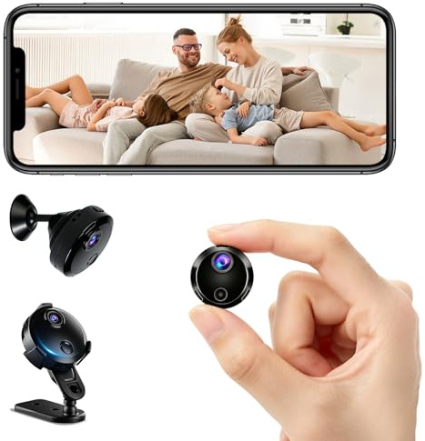 Vutlace Camera Spy Camera Room Camera WiFi Home Security Camera Mini Hidden Camera Video Recorder Night Vision Live Feed Playback Phone App Control