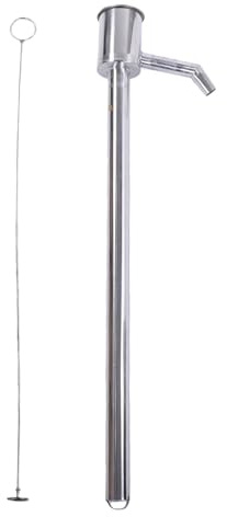 Fafeicy 60CM Stainless Steel Manual Oil Pump Portable Hand Oil Extractor for Water Wine Cooking Beer