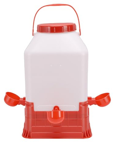 ZAWELIYO Abbeveratoio per Polli 10 Litri Grande capacità Abbeveratoio Manuale Facile da Pulire per Polli e Anatre Plastica 23x23x30 Cm
