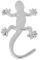 Auto Aufkleber 3D Chrom Gecko Metall Eidechse Emblem Silber Metall