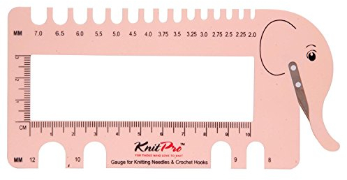 KnitPro Strick und Häkelnadelmass mit Garnabschneider, Rosa, 30 x 35 x 30 cm, KP10994