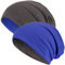 Hatstar®2in1 Reversible Unisex Beanie | Damen und Herren Mütze | Übergangsmütze für Frühling und Sommer | SoftTouch Poly - Baumwolle | leicht & weich (dunkelgrau/royal)