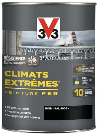 Peinture Fer V33 Climats Extrêmes Noir Mat 1,5 L