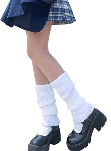*daisysboutique* Retro Women 80s Adult Ribbed Knitted Leg Warmers Crochet Long Boot Socks for Party Dance Sports Yoga