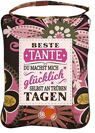 History & Heraldry Design Top Lady Tasche: Beste Tante/Einkaufstasche, Strandtasche, Sporttasche, Blumenmuster/vielseitig, praktisch, personalisiert mit Name und Spruch