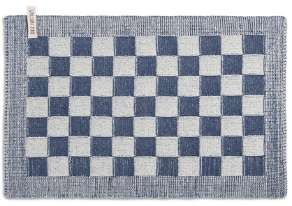 Knit Factory - Tischset Block - Ecru/Jeans - 50x30 cm