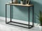 HOMIFAB Console Industrielle 100x30x75 cm Noir et Effet chêne - Collection Brixton.