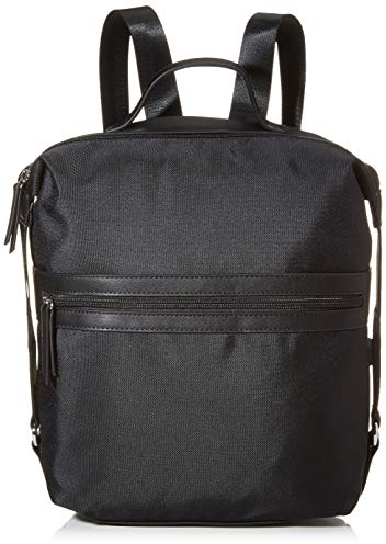 Tom Tailor Denim Rucksack Damen, Schwarz, Zamora, 26x10,5x30 cm, Rucksackhandtasche, Umhängetasche