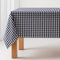 Nappe Anti-Taches Tableau Vichy, Coton, Toucher Tissu, 140x240 cm, Couleur Bleu Marine