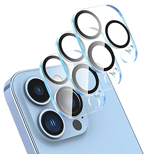 Diruite 3 Pack Compatible with iPhone 13 Pro/13 Pro Max Camera Lens Protector,High Definition Anti-Scratch Anti-Shatter Tempered Glass Camera Protector