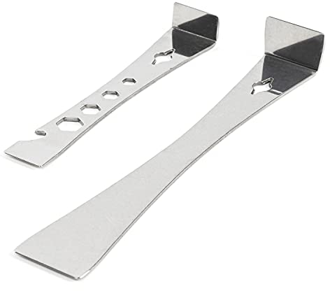 NEIKO 00250A Pry Bar Set, 2 Pc Stainless Steel Flat Bar Crowbar, Hex Wrench, Small Pry Bar, 6-1/2” Mini Crow Bar & 9-1/2” Pry Tool, Molding, Scrape, Nail, Baseboard Trim Puller, & Prop Bottle Opener