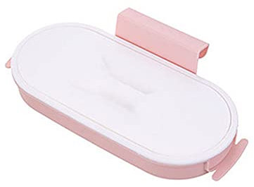 Hanging Trash Can Folded Cabinet Door Trash Bag Holder Kitchen Waste Bins, Rubbish Rack Portable Organizer Trash Bag Holder with Lid(1PCS Pink)