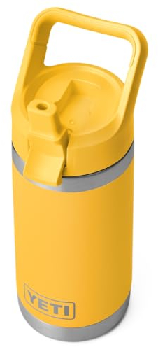 YETI Rambler Bouteille isotherme en acier inoxydable pour enfants avec bouchon à paille, jaune alpin, 354 ml