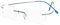 KoKoBin Randlos Lesebrille super Light Titan Lesehilfe für Damen und Herren (Blau, +2.50)
