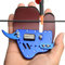 SHARROW Bogenschießen Fingertab aus Leder Fingerschutz Handschutz Einstellbare Handschuhe Finger Tab für Recurvebogen RH/LH (XL, Blau/Rechte Hand)