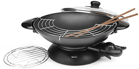 Aroma Housewares Wok eléctrico, Negro