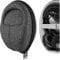 Geekria Shield Headphones Case for On-Ear Headphones, Replacement Hard Shell Travel Carrying Bag with Cable Storage, Compatible with JBL E40BT, E 45BT, E50BT, E30 Headphones (Dark Grey)
