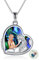 YAFEINI Pferd Medaillon Halskette Mädchen Anhänger Pferd Medaillon Kette 925 Sterling Silber Schmuck Geschenk für Damen Freund (Pferd Medaillon Halskette)