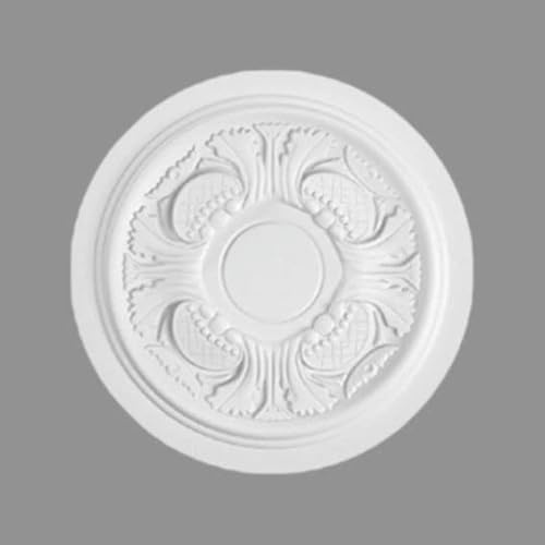 PROVISTON | Stuckrosette | Polystyrol | Durchmesser 340 mm | Weiß | Hochwertig | Stabil | Einfache Montage | Deckenrosette | Wandgestaltung
