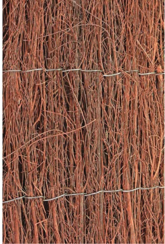Sichtschutz Zaun Balkonsichtschutz Sichtschutzzaun Trennwand für Garten, Terrasse, Balkon, Indoor Deko Sichtschutz Gartenzaun, Heidekraut 1x5 m 1 cm Dick