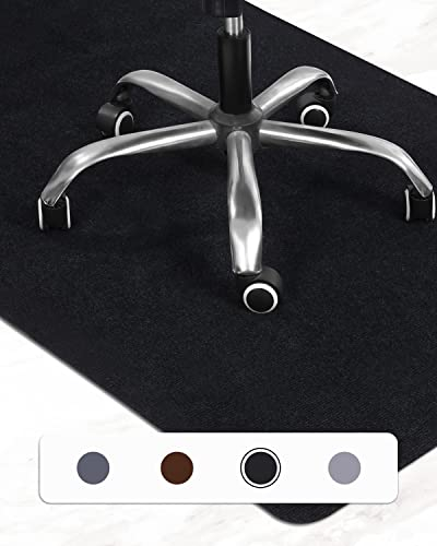 90 x 140 cm Protector Suelo Silla Ruedas, Negro, Protector Suelo Silla, Antideslizante Protector Suelo, Alfombra Silla Ruedas, Alfombra Silla Gaming, Tapete de Protección de Madera/baldosas