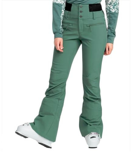 Roxy Women's Rising High Snow Pants with DryFlight Technology, Dark Forest, X-Large