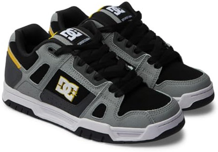 DC Shoes Stag - Lederschuhe für Männer, Grey Yellow,44 EU
