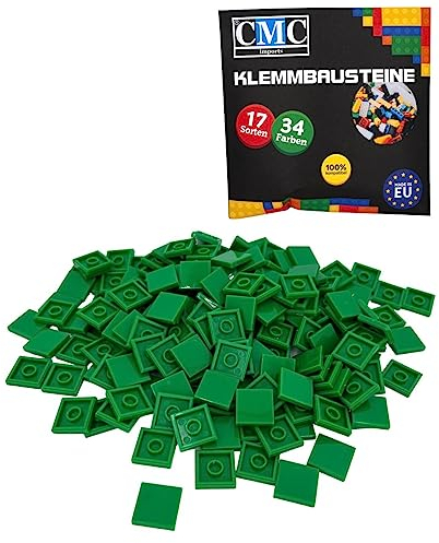 250 x Klemmbausteine Fliesen Tiles Bausteine 2x2 Noppen Kompatibel freie Farbenwahl (180 - Grün)