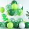 Green and White Balloon Set With Confetti for Birthday, Baby Shower, Jungle Safari Party Decorations - Latex Helium Balloons in Dark, Light, and Lime Green