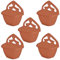 ZARVICZONIA Planters Pots - Wall Mounted for Plants and Flowers (Pack of 1, 2, 3, 4, 5) (Terracotta (Pack of 5))
