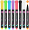 OFFCUP Marqueur Craie Liquide, 8pcs Feutre Craie Muticolor, Marqueurs à Craie Effacable avec Chiffon Humide ou Sec pour Tableau Noir Vitres, Verre, Bistro, Enseignes