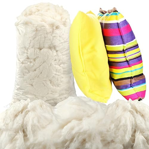 Berlune 500 g Baumwollfüllung für Stofftiere, weiches Kissen, natürliche Bio-Baumwolle, für Kissenfüllung, Bastelspielzeug, Wolkendekorationen und mehr