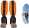 Outdoor Gamaschen,Gamaschen Wandern,wasserdichte Gamaschen,Atmungsaktive Beinschutz,wasserdichte Einstellbare Gamaschen für Outdoor-Hosen zum Wandern,Klettern,Schneewandern Trekking Jagd,Orange
