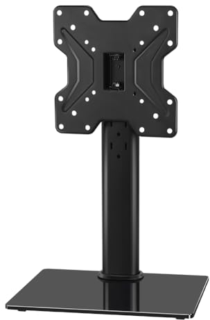 KKTONER Universal TV Stand Base for 13 inch to 43 inch LED TV Table Top TV Mount Stand with Swivel Height Adjustable Hold up 35KG