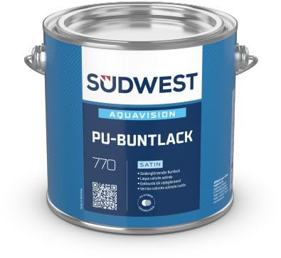 Südwest AquaVision® PU-Weißlack Satin 9010 reinweiß 0,75 Liter
