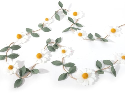 Gänseblümchen-Girlande, Wollfilz, Gänseblümchen, 1. Geburtstag