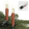 hellum LED Lichterkette Weihnachtsbaum Made in Germany, Filament Riffelkerzenkette 15. tlg., Weihnachtsbaum Lichterkette rot mit Wachstropfenoptik, Kabelfarbe grün <59 Lumen 814057
