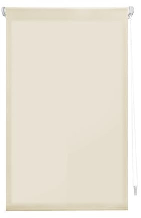 INTERBLIND | Estor Premium Enrollable EasyFix Translúcido Liso 67x180 cm (Ancho por Alto) - Estor Premium Montaje SIN Herramientas Medida Tela 64x175 cm - Estor Enrollable SIN TALADRAR Color BEIG