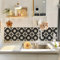 Alwayspon Adesivo per piastrelle, nero autoadesivo per piastrelle per bagno, cucina, paraspruzzi, stacca e attacca, in vinile, per pavimenti e pareti, 10 pezzi x 15 cm