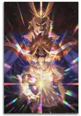 LMJUSNEFNC Anime-Poster, Motiv: All Might Be My Hero Gakuen, dekoratives Gemälde, Leinwand, Wandposter und Kunstdruck, moderne Familienschlafzimmer-Dekoration, Poster, 20 x 30 cm