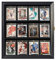 Baseballkarten-Vitrine, PSA-Karten-Display-Rahmen, 12 abgestufte Sportkarten-Vitrine, wandmontierter verschließbarer Sammelkartenrahmen mit UV-Schutztür für Baseball, Fußball, Basketball, Hocke