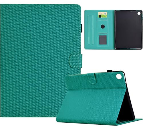 Custodia Cover per Kindle Fire HD 8 8 (7a/8a generazione, modello 2016/2017/2018), Mldjomid Tablet Custodia Protettiva Magnetica Cover con Sonno Sveglia - Texture in Fibra - Azur