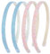 WLLHYF 4 Stück Glitzer-Haarband Buntes Haar-Accessoire Kunststoff Glitzernd Niedlich Rutschfest Dick Glitzernd Konfetti Regenbogen-Haarbänder mit Zähnen für Kleine Mädchen (Sterne Blau Rosa)