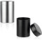 COMNICO Lot de 2 mini piluliers quotidiens portables en alliage d'aluminium robuste et étanche pour le bureau, les voyages, le camping (noir argenté)