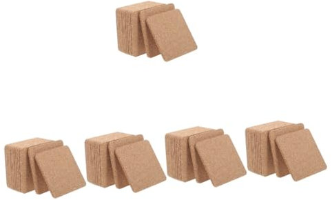 Cabilock 5 Juegos Posavasos De Corcho Salvamanteles De Corcho Posavasos De Barra De Corcho Almohadilla Caliente De Corcho Bandeja para Plantas De Corcho Portavasos Madera Brown 12 Uds * 5