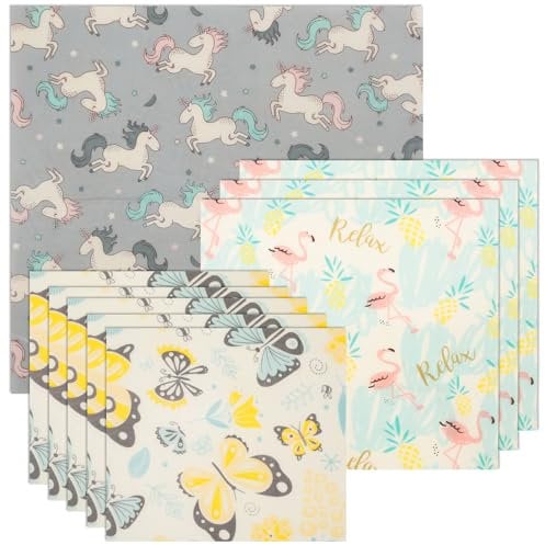 9Pcs Beeswax Food Wraps Reusable Beeswax Wraps S/M/L Size Bread Sandwich Wrapper Washable Organic Cotton Food Storage Beeswax Paper Fruit Wraps Bowl Covers for Food Storage